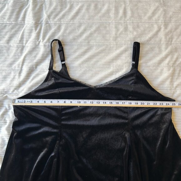 Torrid Black Velvet Lace Trim Trapeze Dress Women’s Plus Size 4 A-Line Spaghetti - Picture 14 of 15